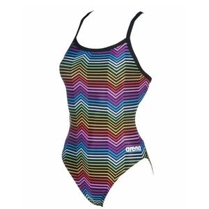 ARENA Womens Multicolor Stripes Challenge Back One Piece size small